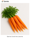Fresh Carrots (Crunchy & Sweet)