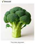 Fresh broccoli head from Vuno