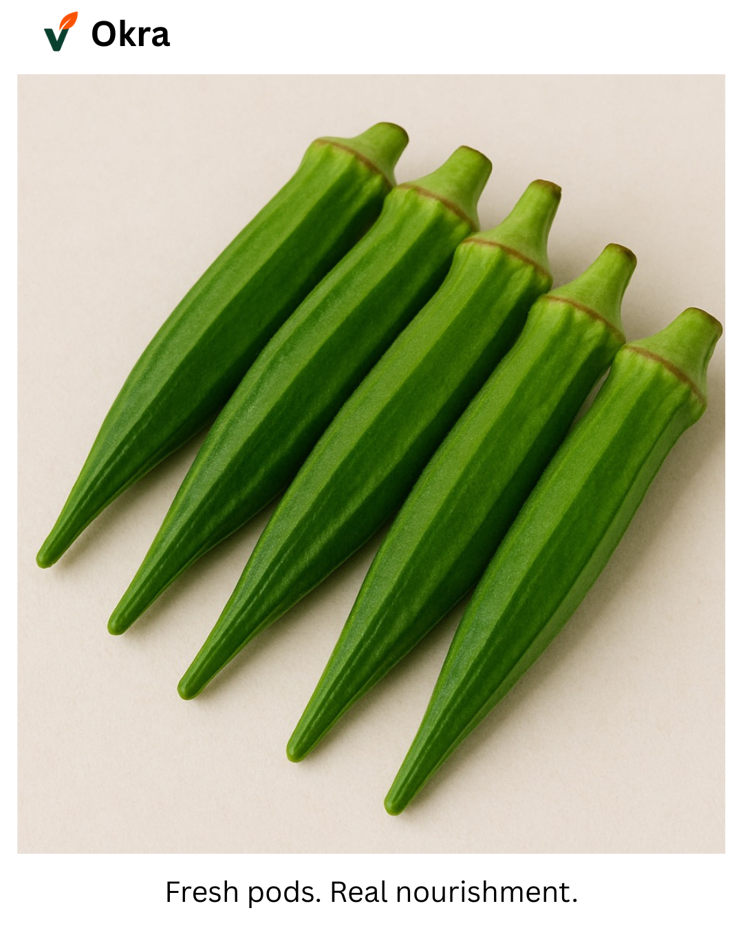 🌿 Fresh Okra (Tender Pods)