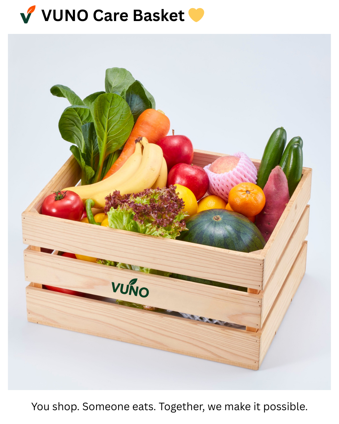 VUNO Care Basket 💛  Feed a Family, Share Hope